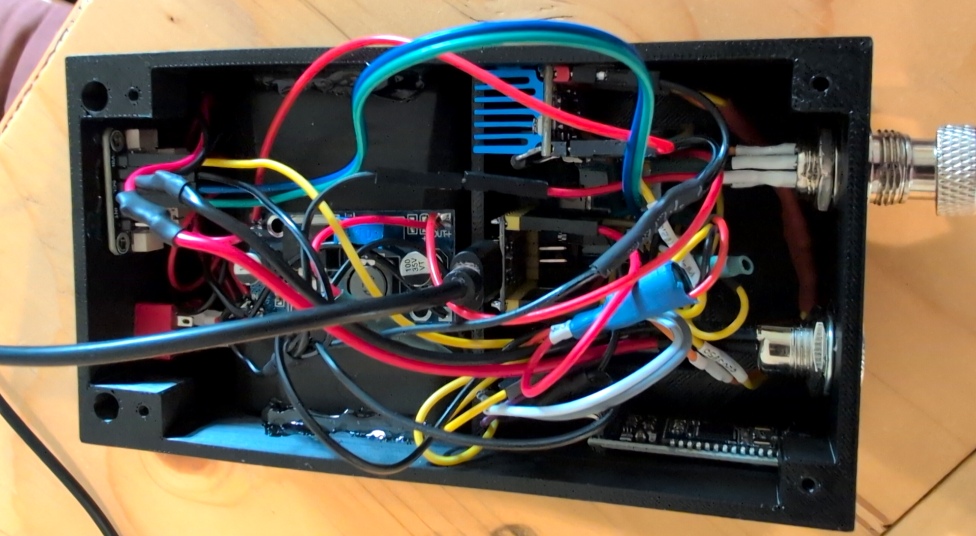 Inside the V3 control box showing wiring and components